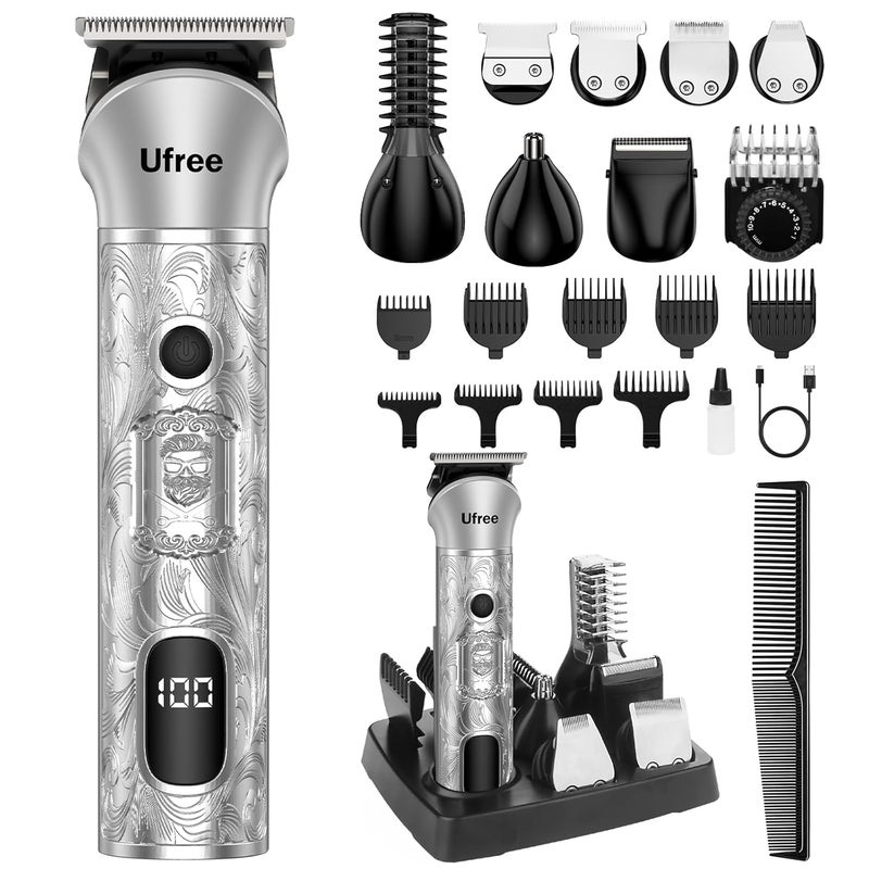 UFREE Beard Trimmer for Men, 7 in 1 Electric Shavers Razor, Cordless Hair Trimmer, Men's Grooming Kit for Body Hair, Nose, Face & Mustache, Birthday Gifts for Men, Husband Father - Image 1